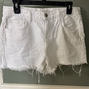 Joe's Jeans White Frayed Hem Jean Shorts Size 30